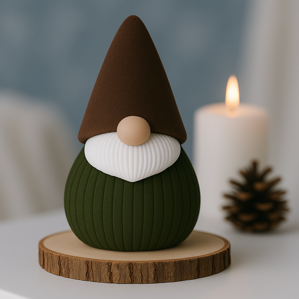 Decorative Christmas Gnome – 3D printed figurine, modern design and unique colors