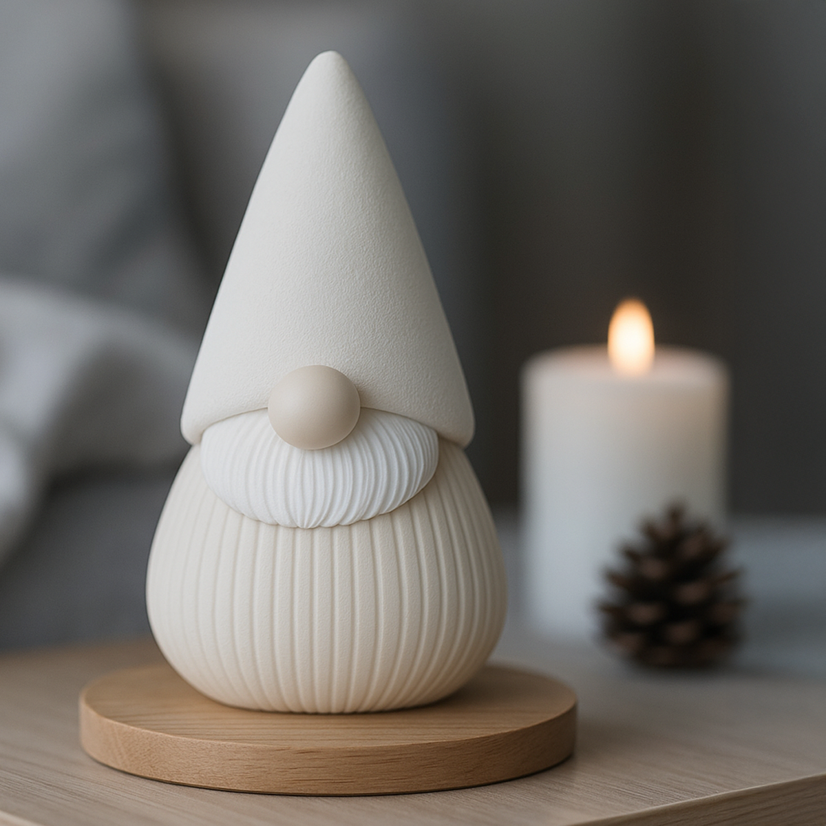 Decorative Christmas Gnome – 3D printed figurine, modern design and unique colors
