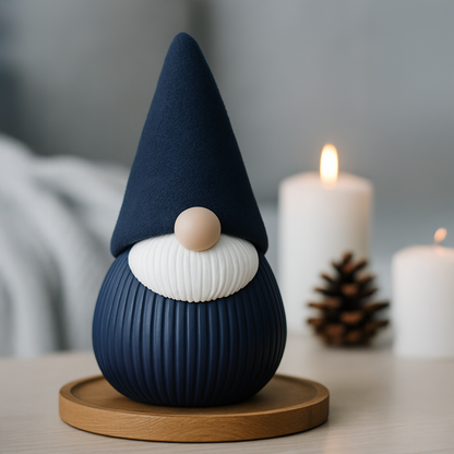 Decorative Christmas Gnome – 3D printed figurine, modern design and unique colors