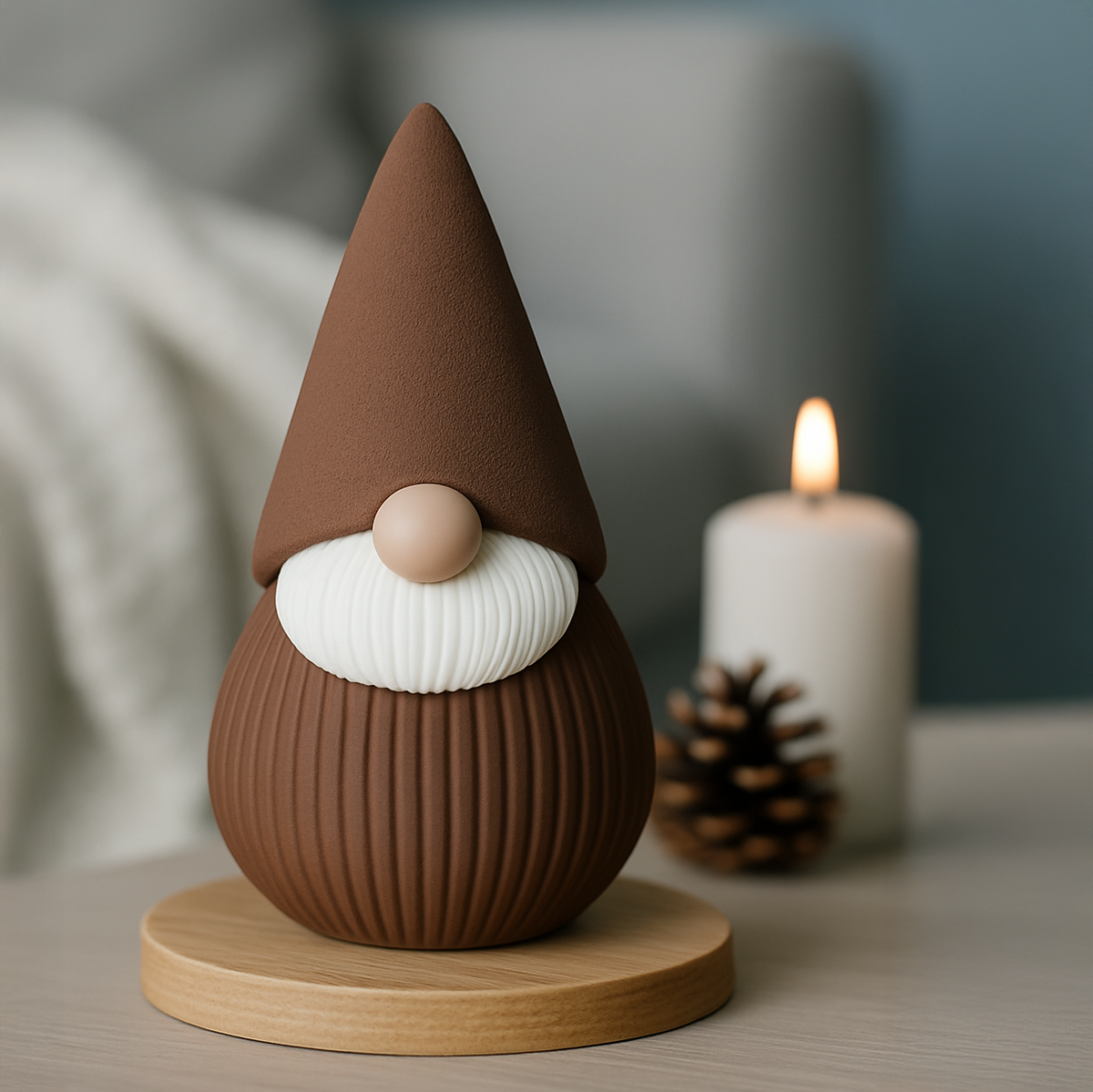 Decorative Christmas Gnome – 3D printed figurine, modern design and unique colors